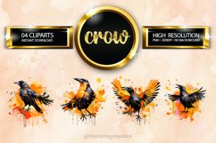 Crow Clipart 04 variations Product Image 1