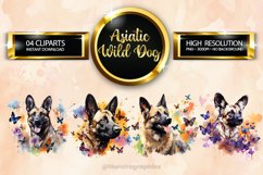 Asiatic Wild Dog Clipart 04 variations Product Image 1