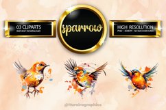 Sparrow Clipart 03 variations Product Image 1