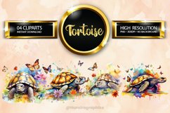 Tortoise Clipart 04 variations Product Image 1