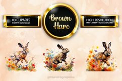 Brown Hare Clipart 03 variations Product Image 1