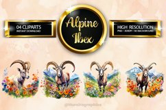 Alpine Ibex Clipart 04 variations Product Image 1