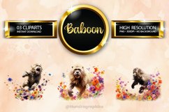 Baboon Clipart 03 variations Product Image 1