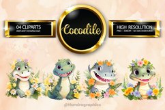 Cocodile Clipart 04 variations Product Image 1