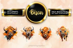 Bison Clipart 04 variations Product Image 1