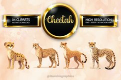 Cheetah Clipart 04 variations Product Image 1