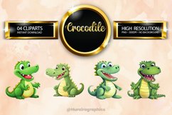 Crocodile Clipart 04 variations Product Image 1