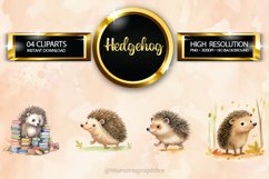Hedgehog Clipart 04 variations Product Image 1