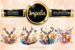 Impala Clipart 04 variations Product Image 1