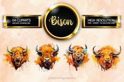 Bison Clipart 04 variations Product Image 1