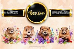 Beaver Clipart 04 variations Product Image 1