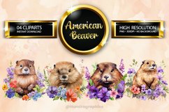 American Beaver Clipart 04 variations Product Image 1
