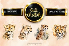 Cheetah Clipart 04 variations Product Image 1