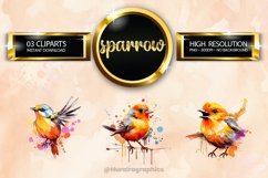 Sparrow Clipart 03 variations Product Image 1