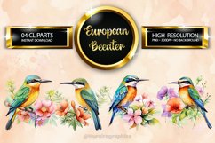 European Beeater Clipart 04 variations Product Image 1