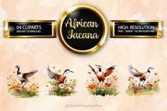 African Jacana Clipart 04 variations Product Image 1