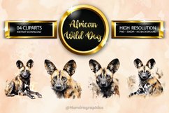 African Wild Dog Clipart 04 variations Product Image 1