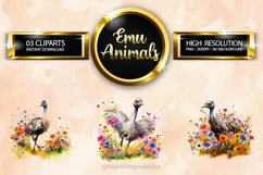 Emu Clipart 03 variations Product Image 1