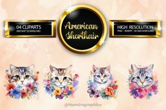 American Shorthair Cat Clipart 04 variations Product Image 1