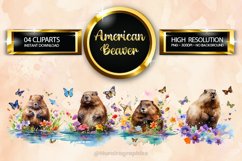 American Beaver Clipart 04 variations Product Image 1
