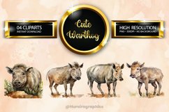 Warthog Clipart 04 variations Product Image 1