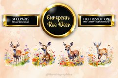 European Roe Deer Clipart 04 variations Product Image 1