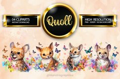 Quoll Clipart 04 variations Product Image 1