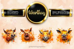 Warthog Clipart 04 variations Product Image 1