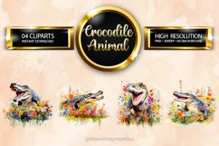 Crocodile Clipart 04 variations Product Image 1