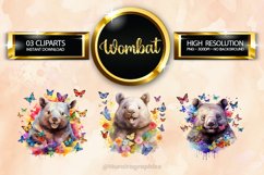 Wombat Clipart 03 variations Product Image 1