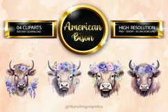 American Bison Clipart 04 variations Product Image 1