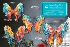 Angel Wings Sublimation PNG Transparent wings png Clipart Product Image 1