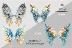Angel Wings Sublimation PNG Transparent wings png Clipart Product Image 2