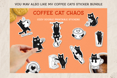Black Cat Coffee Clipart Bundle SVG PNG Cozy Cat Cafe. Product Image 10