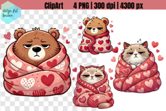 Grumpy animals Valentine's Day PNG | ClipArt Product Image 1