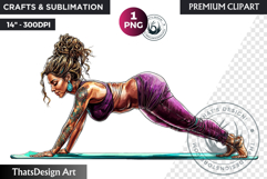 Zen Women doing yoga Clipart PNG, meditation Sublimation Product Image 1
