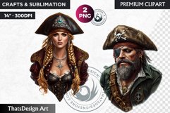 Pirates Clipart, Pirate corsair in PNG for sublimation Product Image 1