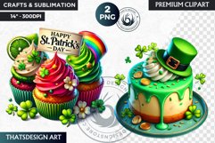 St Patrick&#039;s Day Desserts Clipart, Saint patrick sublimation Product Image 1