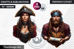 Pirates Clipart, Pirate corsair in PNG for sublimation Product Image 1