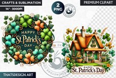 St Patrick&#039;s Day Clipart, Saint patrick PNG sublimation Product Image 1