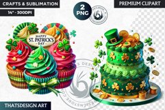 St Patrick&#039;s Day Desserts Clipart, Saint patrick sublimation Product Image 1