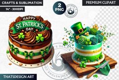 St Patrick&#039;s Day Desserts Clipart, Saint patrick sublimation Product Image 1