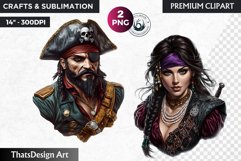 Pirates Clipart, Pirate corsair in PNG for sublimation Product Image 1