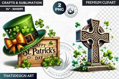 St Patrick&#039;s Day Clipart, Saint patrick PNG sublimation Product Image 1