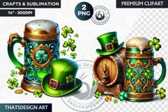 St Patrick&#039;s Day Clipart, Saint patrick PNG sublimation Product Image 1