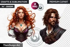 Pirates Clipart, Pirate corsair in PNG for sublimation Product Image 1