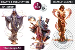Mystic Dreamweaver Clipart, celestial mystics, fantasy PNG Product Image 1