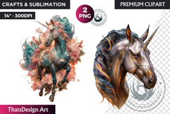 Fantasy Unicorn Clipart, Magical horse, Fantasy PNG Product Image 1