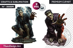 Frankenstein Clipart, Halloween clipart, Halloween PNG Product Image 1