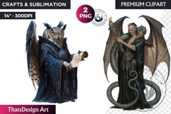Ars Goetia Demons Clipart, mythology Graphics, dark PNG Product Image 1
